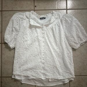 White Eyelet Blouse